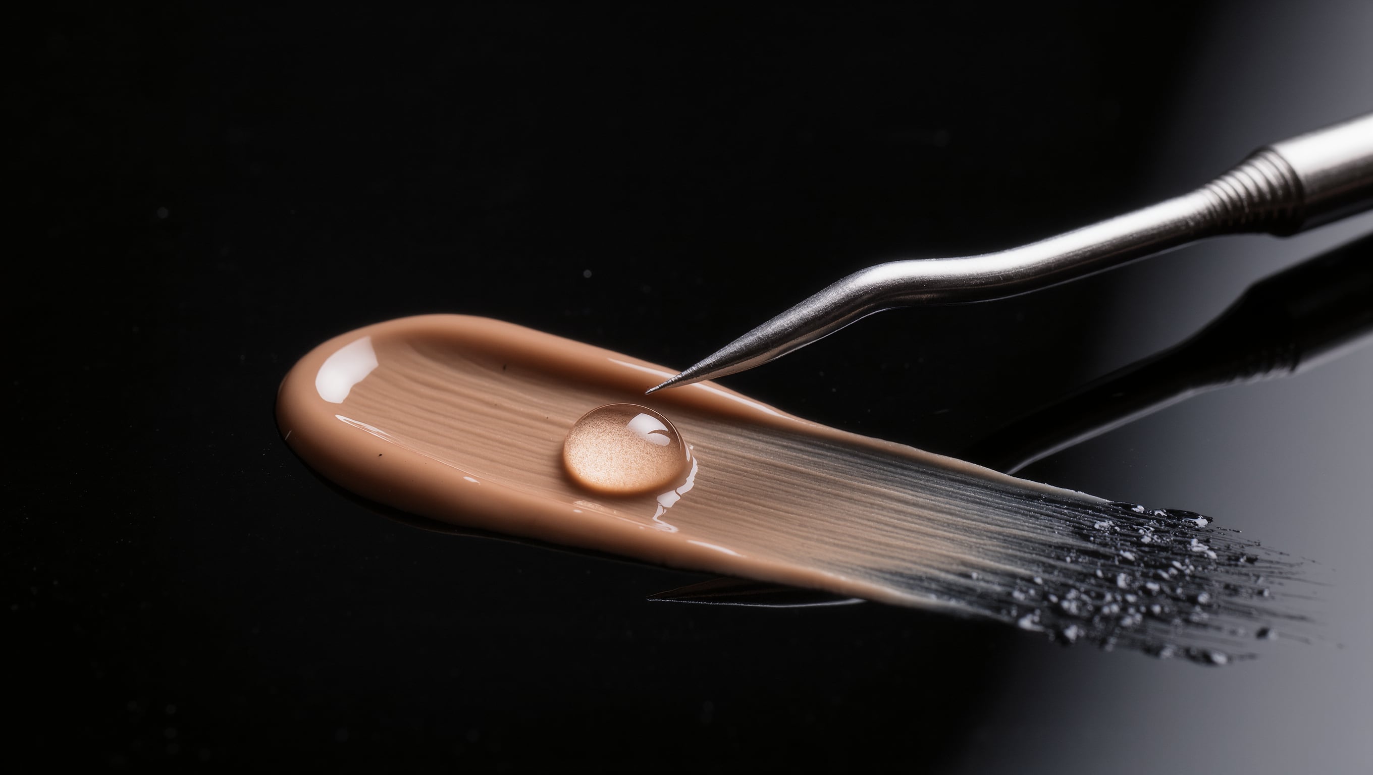 Silikonpads in mehreren Größen, feiner Wimpernpinsel und kleine Lotionsfläschchen auf hellem Tuch in warmem Streiflicht